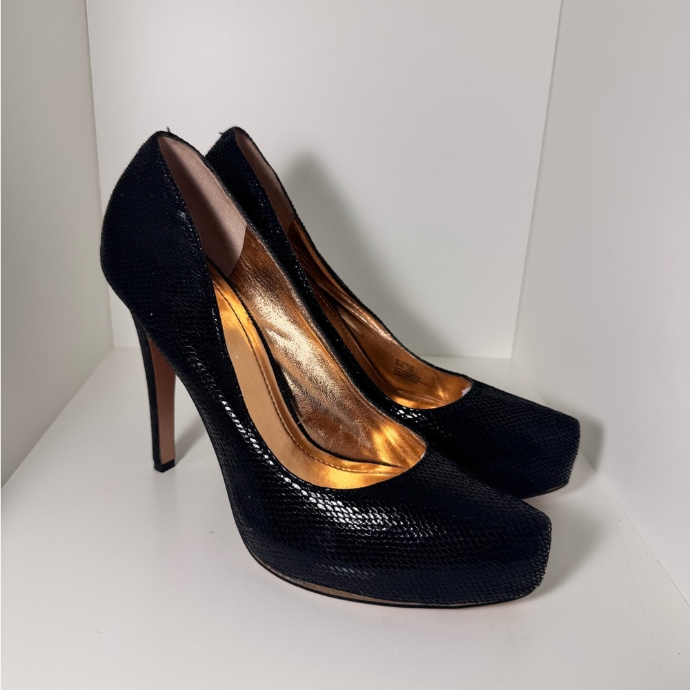 BCBG Black Textured Heels